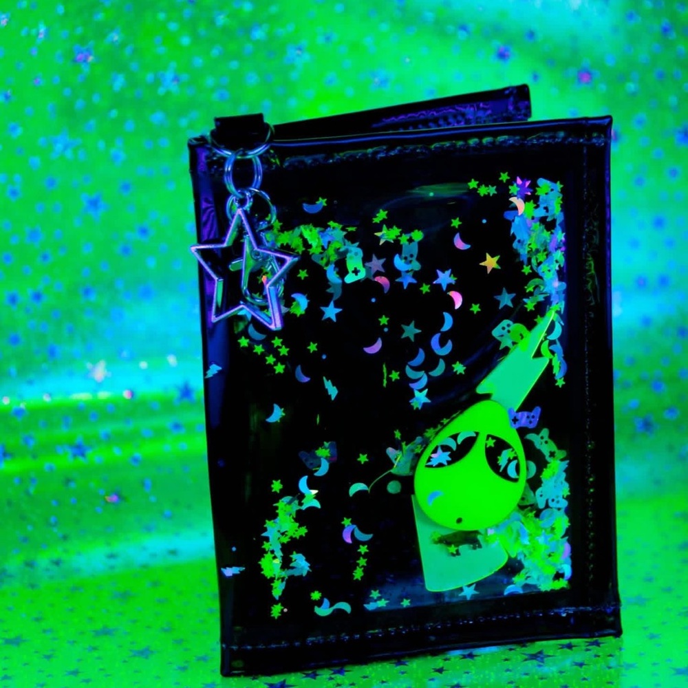Liquid Glitter Mini Wallet- Area 51